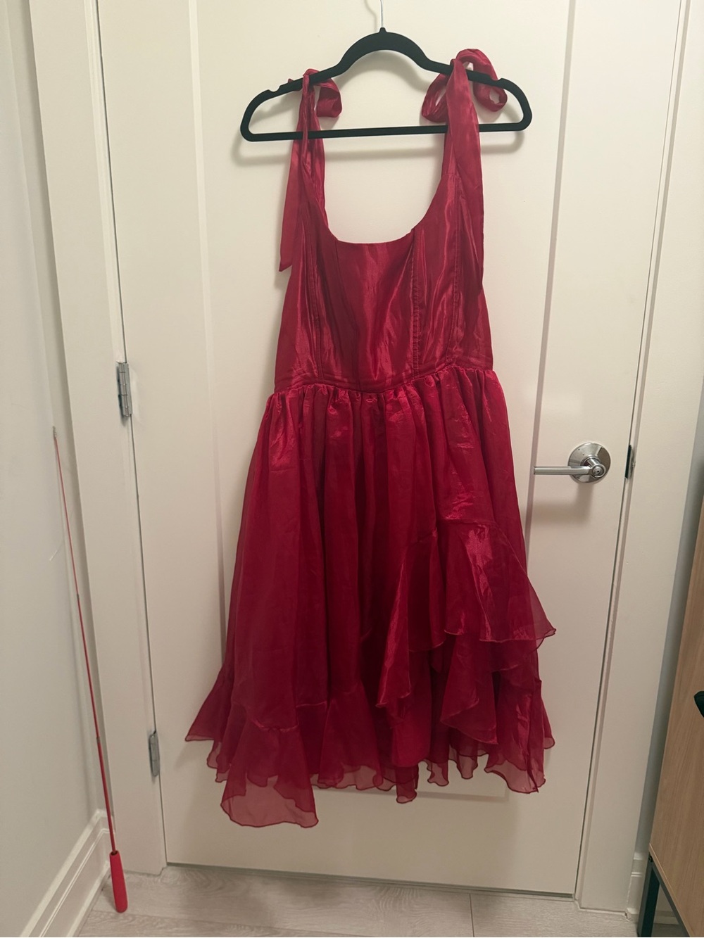 Wild Rose & Sparrow red corset fairy dress with tie straps